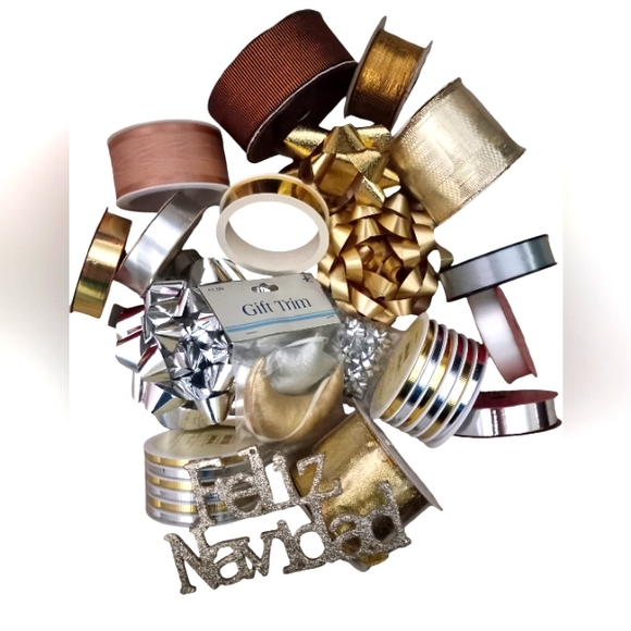 Bundle of Gift Ribbons and Bows Various Brands & 3 Boxes HALLMARK Holida… - Picture 1 of 4